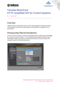 Yamaha MusicCast HTTP simplified API for ControlSystems.pdf